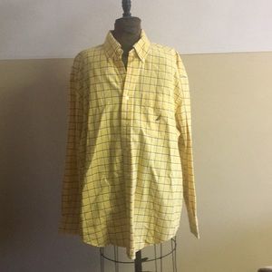 Nautical button up plaid shirt